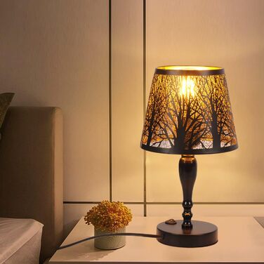 Металева промислова настільна лампа E27, вінтажна лампа для дому, з абажуром-сіткою, з вимикачем (без лампочки), колір чорний