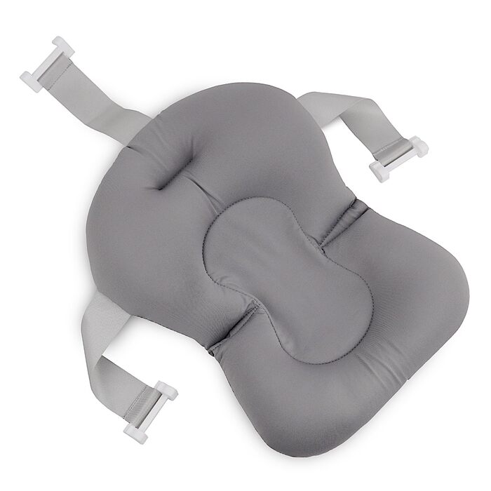 Twistshake Non-Slip Baby Bathtub Cushion for Newborns | Soft and Foldable Shower Cushions for Toddlers | Floating Air Cushion for Baby Bathing | 0 Months+ | Pastel Grey
