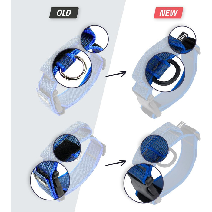 Нашийник Julius K9 200HA-K-2015 серії Color & Gray, чорно-сірий, регульований, з надійним затвором та логотипом, ширина 50 мм, розмір 49-70 см (з ручкою 40 мм, 38-53 см, неоново-сірий)