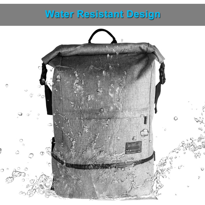 Sports Bag for Men Women, Crossbody Bag for the Gym, Travel Backpack, Gym Bag 3 in 1 Design with Shoe Compartment, Waterproof and Lightweight Gym Bag (Gray)