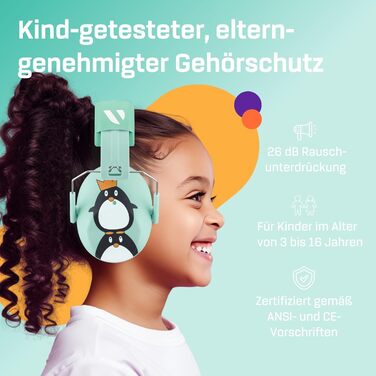 Навушники захисні Vanderfields Premium для дітей 3-12 років, шумозаглушення 33.2 dB