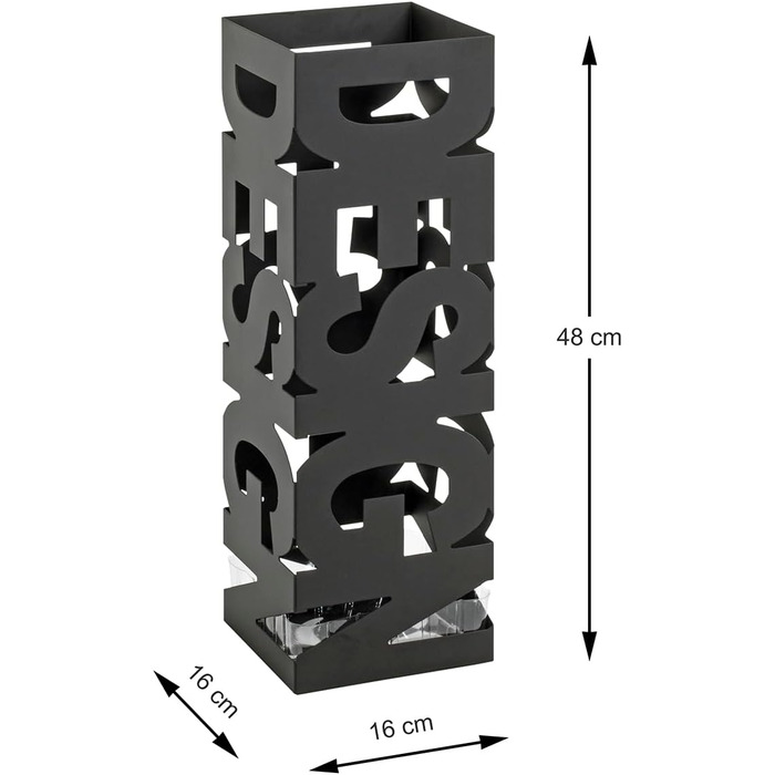 Підставка для парасольки HAKU Möbel, білий метал, 16x48x16 см, сучасний стиль