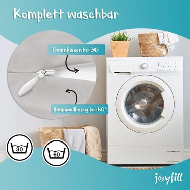 Подушка для вагітних та годування Joyfill Premium 170 см, мікроперлини, сіра, для сну та годування, тихий і комфортний наповнювач, зроблено в Німеччині