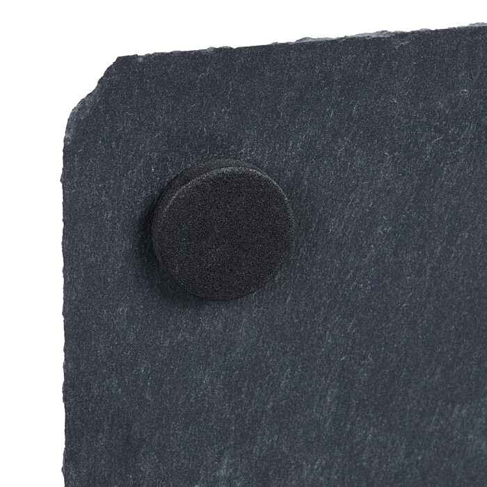 Relaxdays 12-Piece Slate Coasters, 10x10 cm