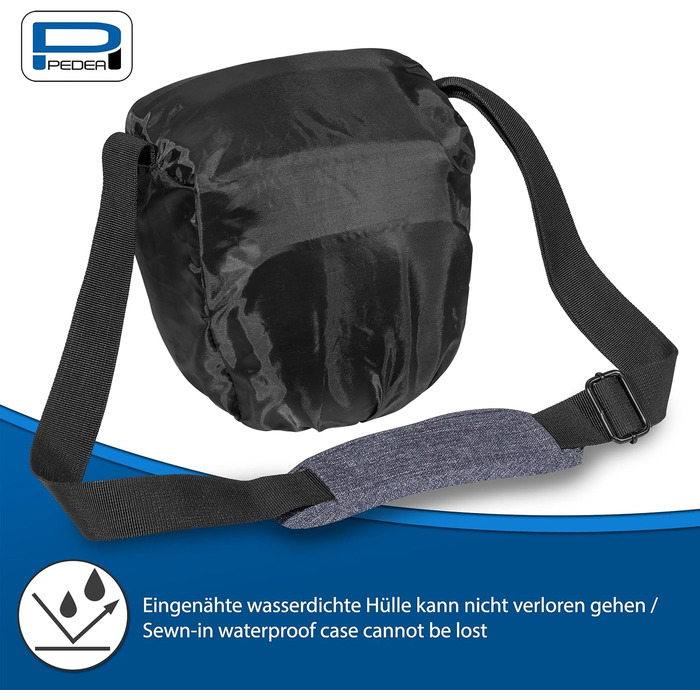 Сумка для камери Pedea: стильна модель для DSLR/SLR/System Camera з дощовиком, сіра