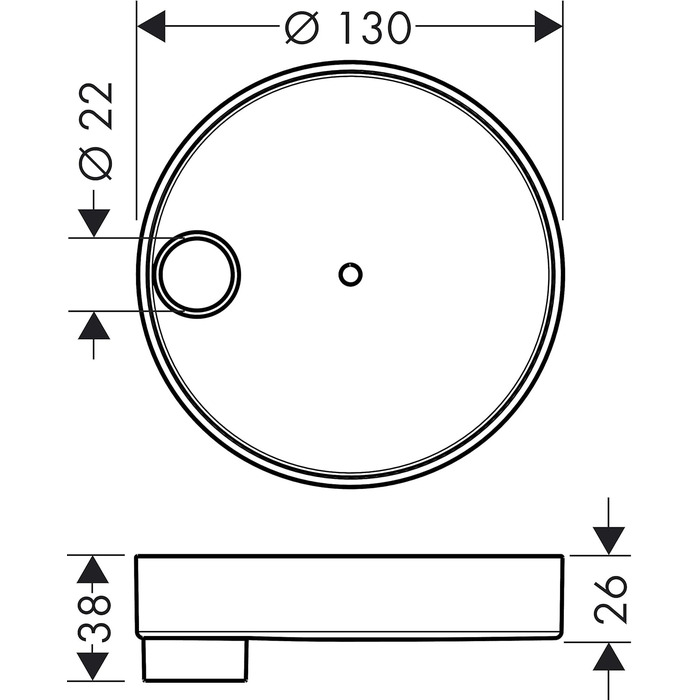 Hansgrohe spare part, Casetta'S Puro soap dish, Chrome