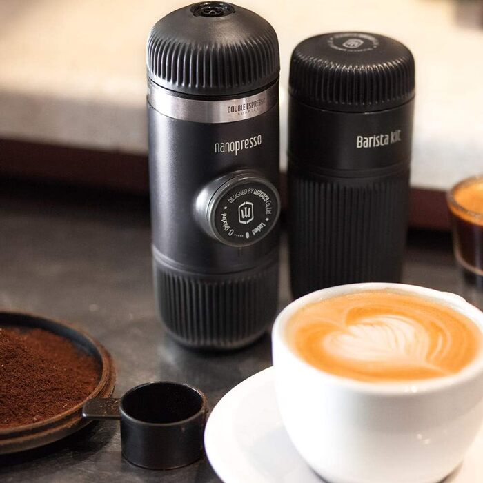 WACACO Nanopresso Barista Kit, accessories for the portable espresso machine Nanopresso. Double espresso, lungo
