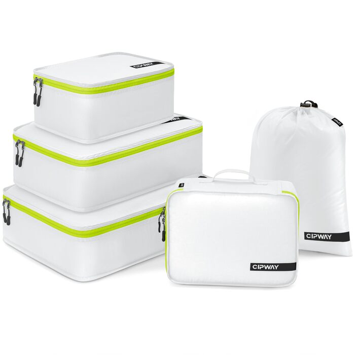 Органайзер для валізи Cipway: 5-ти частинний набір кубиків для одягу з нейлону сірого кольору (5шт)