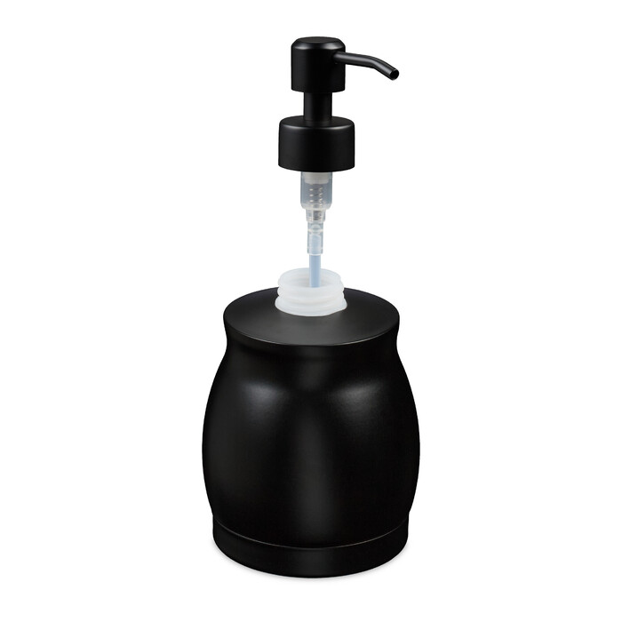 Relaxdays Stainless Steel Soap Dispenser, 390 ml