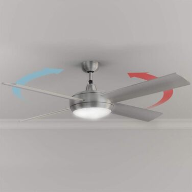 Стельовий вентилятор Cecotec EnergySilence Aero 450 з підсвічуванням, 42 дюйми (107 см), 50 Вт, 3 швидкості, реверсивний (сріблястий)