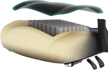 Ігровий крісло Dowinx з підігрівом, масажем попереку, кишеньковим пружинним сидінням та підніжкою, висока спинка, для дорослих, колір Dark