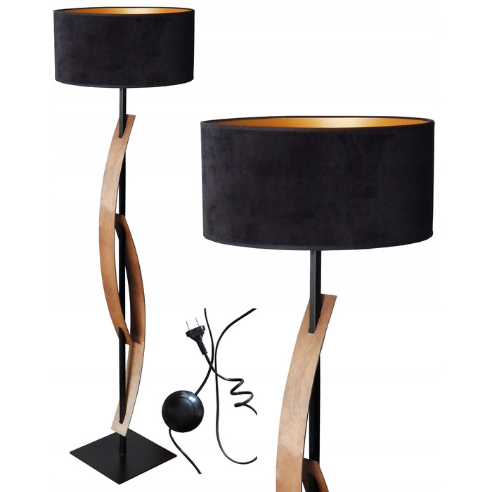 Підлоговий торшер Adex, чорний матовий, E27 60 Вт, 145 см