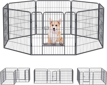 Вольєр для цуценят, 60 см, для дому та вулиці, 8 штук (80W x 80H)