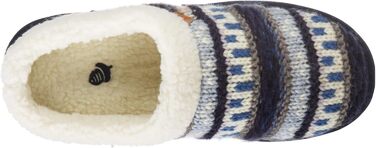 Тапочки до дитячі Acorn з вишивкою та капюшоном, сірий Єнот (35/36 EU, Fairisle Hoodback Blue)