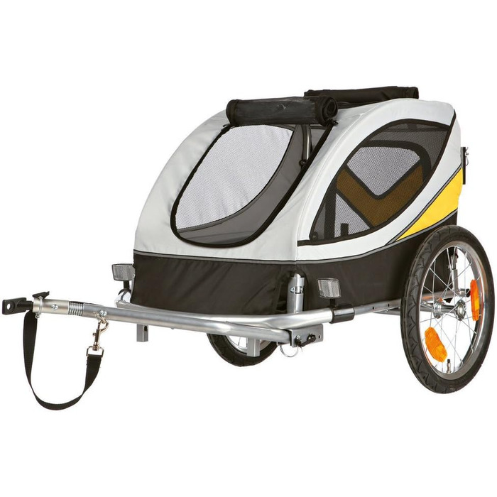 Причіп для велосипеда Trixie 12805, сірий/чорний/жовтий, 63x68x75 см (M)