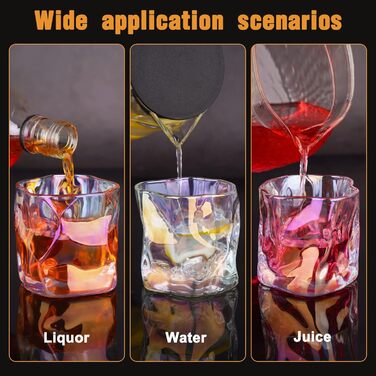 Набір склянок для віскі NiHome (6 шт.), 240 мл, ручної виготовлення, без свинцю, для скотчу, рому та коктейлів. Ідеальний подарунок для поціновувачів віскі