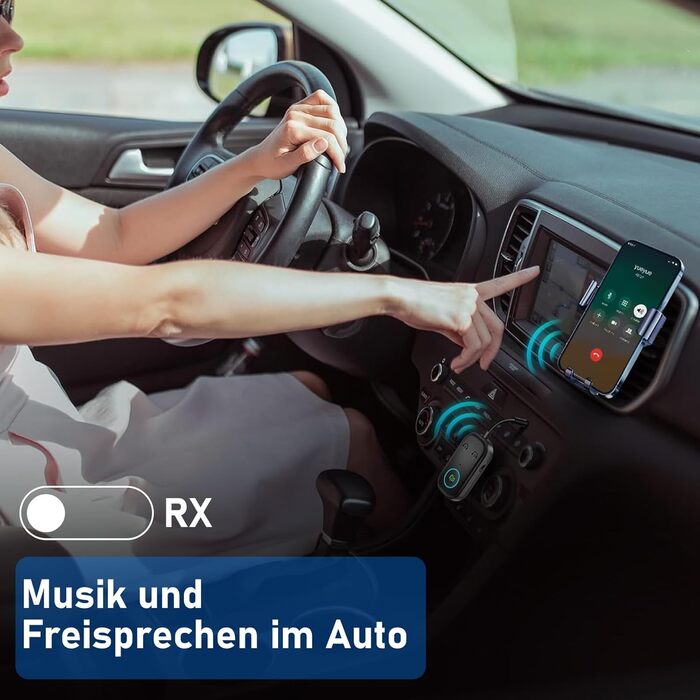 Bluetooth передавач/приймач 2-в-1: адаптер Bluetooth 5.3 з аудіороз'ємом 3.5 мм для навушників, авто, ТВ та аудіосистем