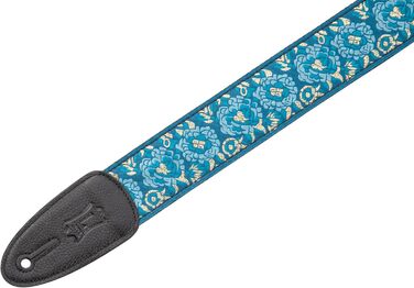 Гітарний ремінь Levy's Leathers M8AS-BLU з дзеркальним малюнком, синій