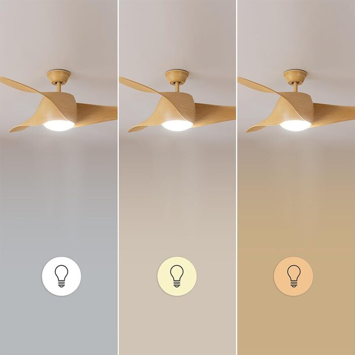 Стельовий вентилятор Cecotec EnergySilence Aero 5290 132 см з LED підсвіткою та пультом ДУ (Whitewood)