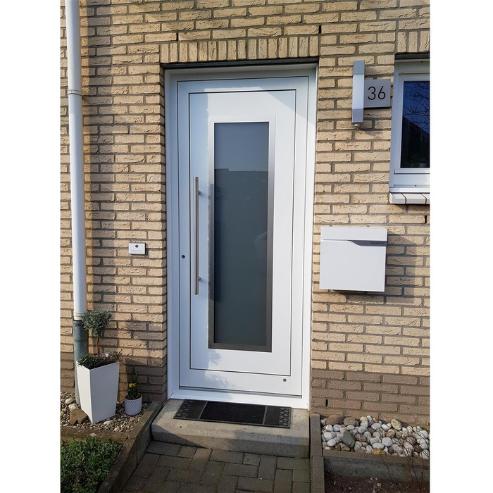 Поштова скринька Metzler антрацит з газетницею та табличкою для імені, RAL 7016, вулична, стійка до корозії, для настінного монтажу, сучасний дизайн 37x37x10.5 см