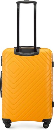 Набір валіз WITTCHEN Cube Line (S+M+L) з ABS, геометричним тисненням, 4 колесами, телескопічною ручкою та комбінаційним замком (Оранжевий)