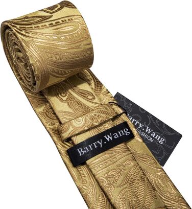 Набір краваток Barry.Wang: шовкові краватка, нагрудна хустинка та запонки. Ідеально для вечірок, весілля та ділових зустрічей