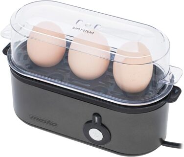 Електричний яйцеварка Mesko MS 4485: 1-3 яйця, напівтверді/тверді, режим приготування, мірний стакан, індикатор, автовимкнення