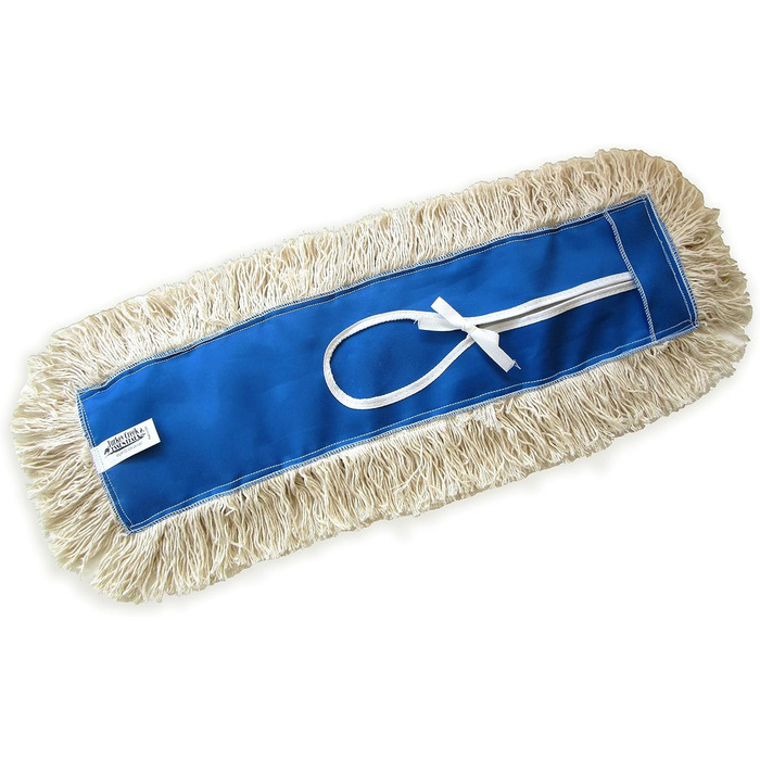 Industrial Strength Washable Cotton Dust Mop Refill, thick tufted head for home & commercial use, fits wire frame, cleans hardwood, laminate, concrete, or other flooring systems 24