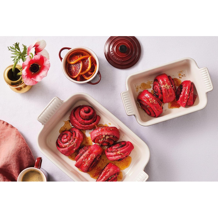 Форма для запікання Le Creuset прямокутна керамічна Tradition, 19 см, колір Овочевий червоний (Chambray)