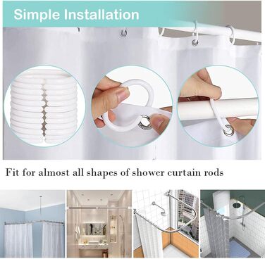 Штора для душу 180x180 см, зелена з квітами та пташками, антигрибкова, водонепроникна, поліестер, з кільцями (12 шт.)