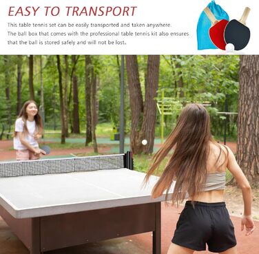 Набір для настільного тенісу: сітка, 2 ракетки, 6 м'ячів, коробка для м'ячів, сумка для зберігання. Професійний спортивний набір для гри в приміщенні та на вулиці