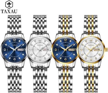 Жіночий годинник з арабськими цифрами, маленьке циферблат, Easy Read, дата, водостійкий, з нержавіючої сталі, Reloj para Mujer (8102g)