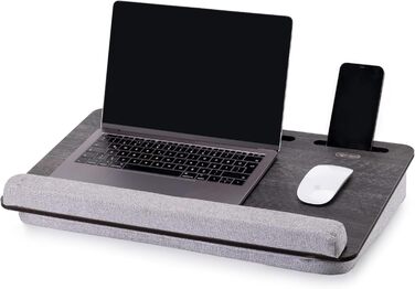 Підставка для ноутбука Vigo Wood - Книжкова підставка для ноутбука до 17,3 дюймів - М'яке підносне ліжко для роботи в ліжку або на дивані - Екологічна підставка для ноутбука для дому (Cambridge & Braun)