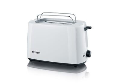 Тостер SEVERIN AT 2287 (білий/чорний) з підігрівом для булок, 700 Вт, з піддоном для крихт
