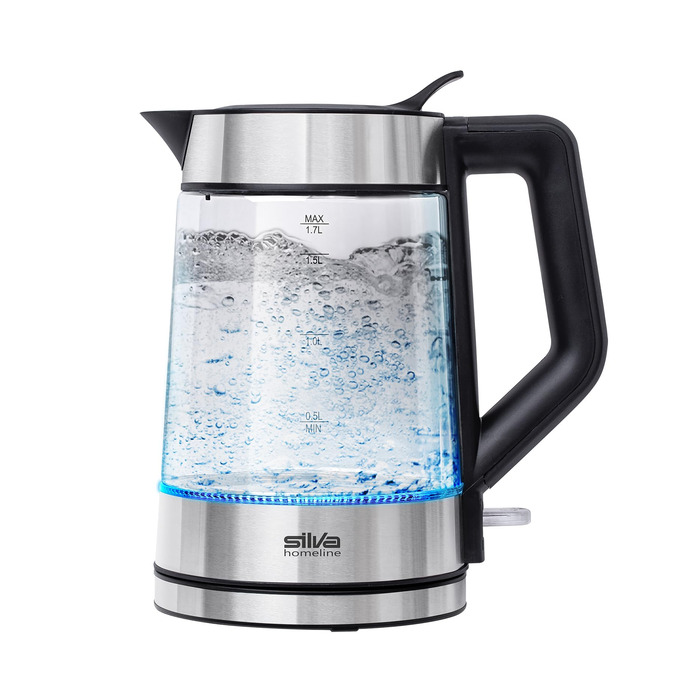 Скляний чайник SILVA SCHNEIDER KL-G 2007, 1.7 л, 2200 Вт, з кришкою Easy-Fill