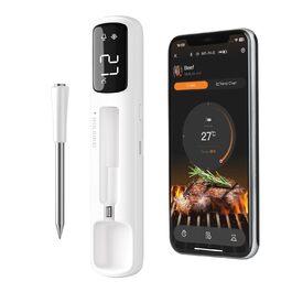 Inkbird INT-11I-B Міні термометр для м'яса: бездротовий, LCD-дисплей, Bluetooth 5.4, IP67, для приготування на грилі, в духовці, мангалі, фритюрниці