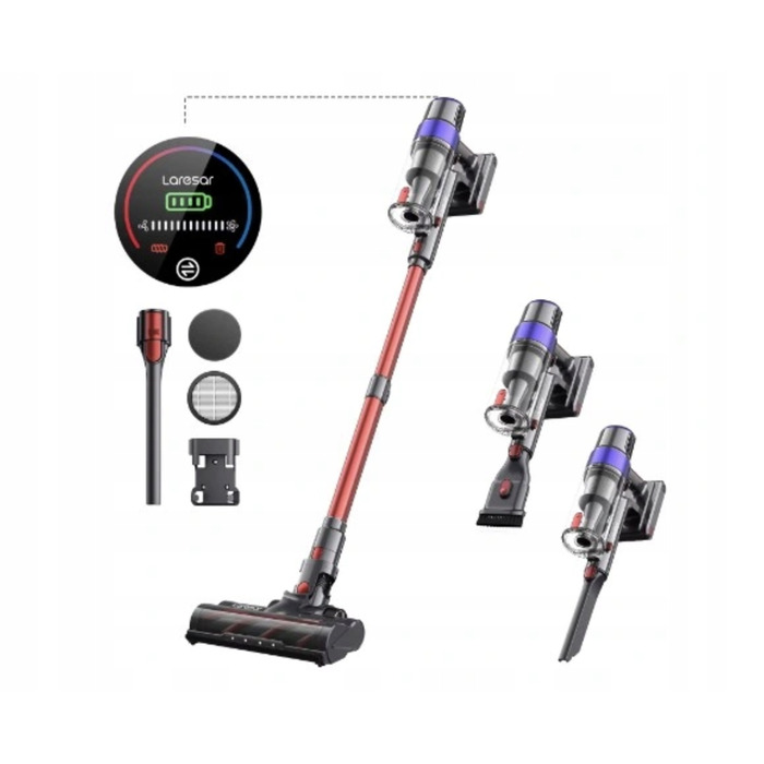 Вертикальний пилосос Laresar V8 (Elite 8), червоний