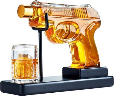 Colleague Mini Whiskey Decanter Set with Glasses for Men, Unique Anniversary Birthday Gift Ideas for Men Dad from Daughter, Cool Military Gift, Cool Liquor Dispenser for Bar Drinking Party