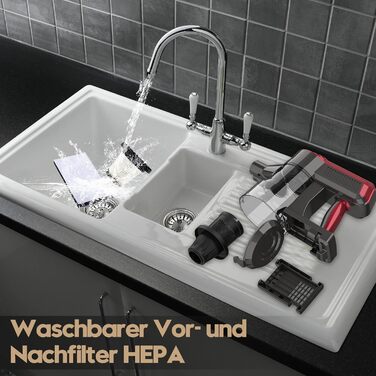 Бездротовий пилосос Akitas V10: 30V, 450W, до 50 хв роботи, 3 режими, для дому та тварин. Безщітковий двигун, Li-Ion акумулятор