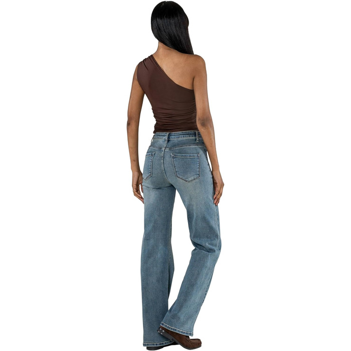 Джинси жіночі Nina Carter P139 розкльошені bootcut, висока талія, вінтажний блакитний (L)