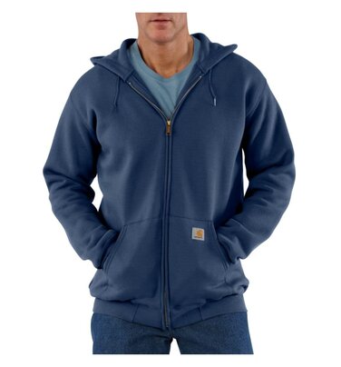 Чоловіча толстовка Carhartt з повним застібкою-блискавкою, вільний крій, середньої щільності, темно-синя