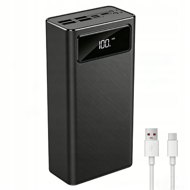 Потужний павербанк 50000 мАг, 4xUSB, USB-C, швидка зарядка (кабелі в комплекті)