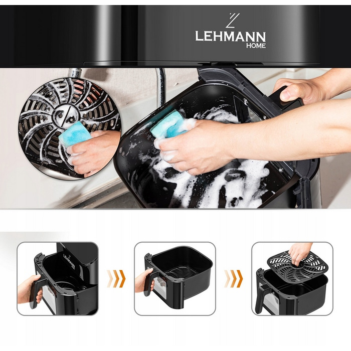 Аерофритюрниця Lehmann LHODF-1880E, 1800 Вт, 8 л