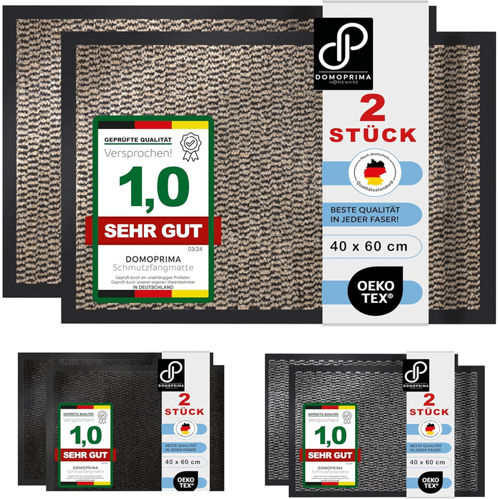 Commercial Grade Entrance Mat - 90x150cm - Non-Slip, Weatherproof, Washable Entrance Mat for Indoor/Outdoor Use