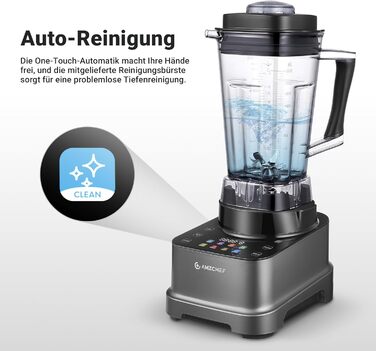 AMZCHEF 8-in-1 Multi Stand Mixer with Auto-IQ | 2000W High-Performance Mixer with LCD Touchscreen | 2L Blender with 8 Smart Menus and 10 Speeds for the Kitchen | Gray 25.6 x 20.1 x 47.6 cm Gray