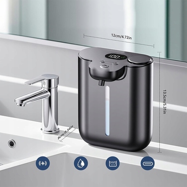 Ліктьовий дозатор для мила Bedee, пляшка 500 мл, чорний