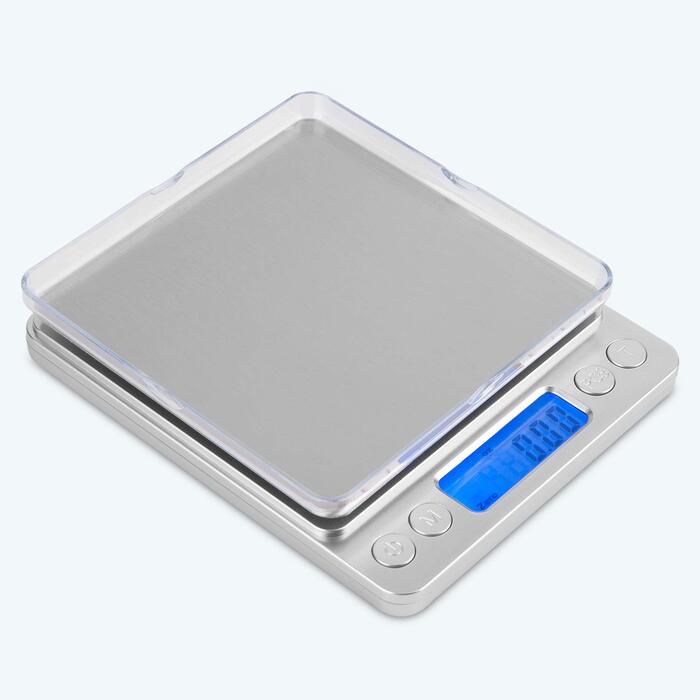 Кухонні ваги електронні 3 кг/0,1 г з LCD дисплеєм (срібні)