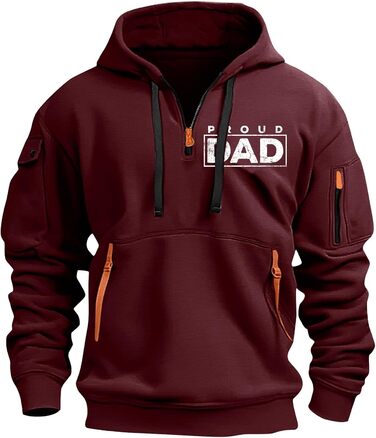 Світшот чоловічий з капюшоном на змійці, вінтажний, базовий, великий, 3XL, з кількома кишенями