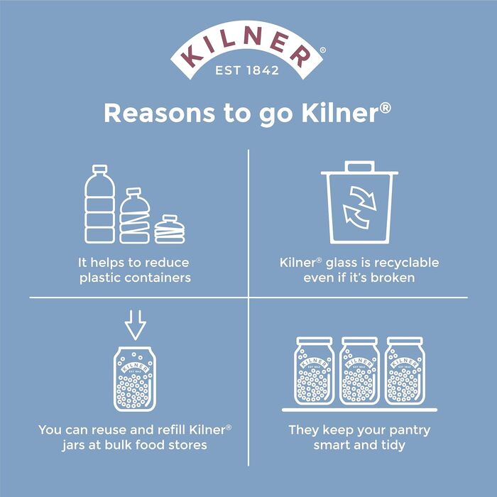 Kilner Butter Churn Glass with Hand Crank, make delicious butter yourself in just 10 minutes, with silicone stirrer, 1L, incl. instructions and recipes, also for herb butter, garlic butter, etc., 27 cm tall