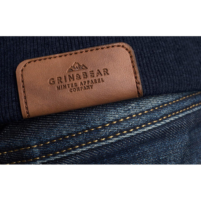 Чоловіча толстовка з капюшоном Grin&Bear | З флісовою підкладкою, Navy2, GEC490 L